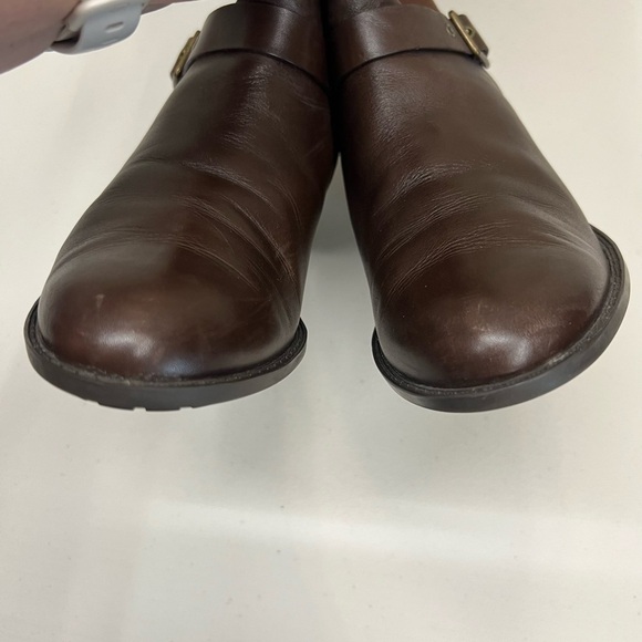 Cole Haan Brown Leather Suede Buckle Equestrian Boots Size 9.5 - Picture 7 of 10